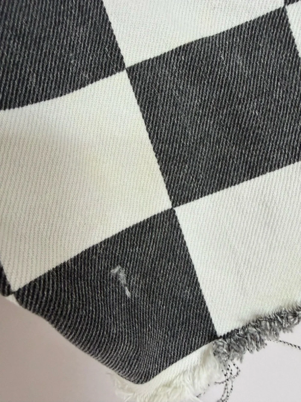 Black And White Checkers Cut Off Shorts